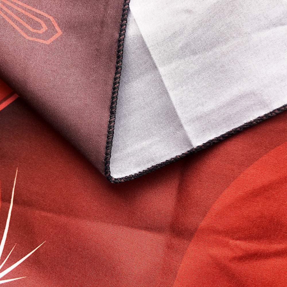 Red Forest Tapestry Mysterious Rainy Foggy Nature Scene Burgundy Tree Leaf Modern Autumn Wall Hanging Hippie Bedroom Living Room