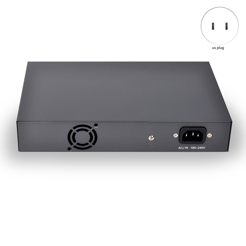Poe Netwerk Ethernet Switch PSE1008G 8 + 2 Alle Gigabit Poe Switch 150W Power IEEE802.3Af/At Poe Netwerk schakelaar (Us Plug)