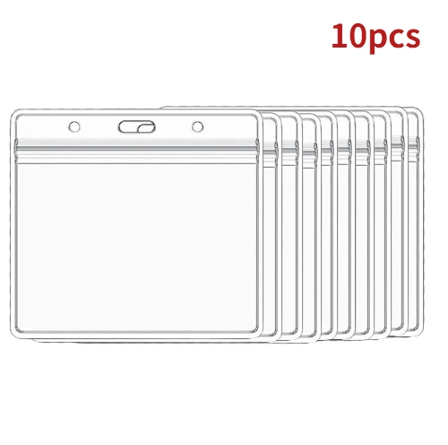 10/1PCS Waterproof Transparent Card Holder Plastic Protector Case Business Bus Bank Credit Card Protector ID Card Badge Holders: Denmark Oak