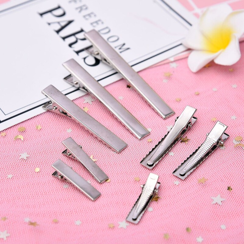 50pcs /100pcs 3 kinds of sizes Crocodile Clips Metal Cable Lead Test Clips Hairpins Hair Alligator Clips For Hair Style Tools