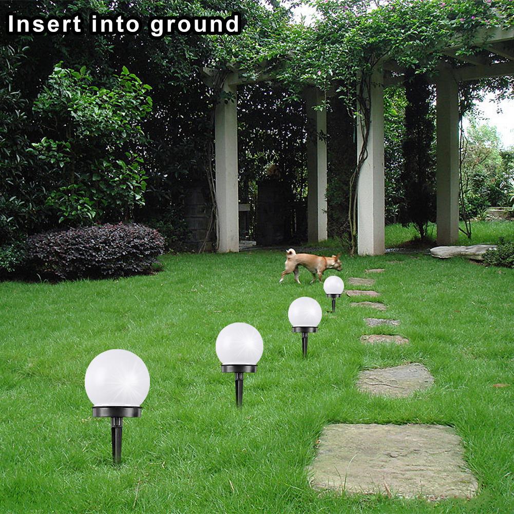 Luces de decoración para jardín, luces Led solares de bola redonda para exteriores, impermeables, de emergencia, para porche, valla, Patio y Noche