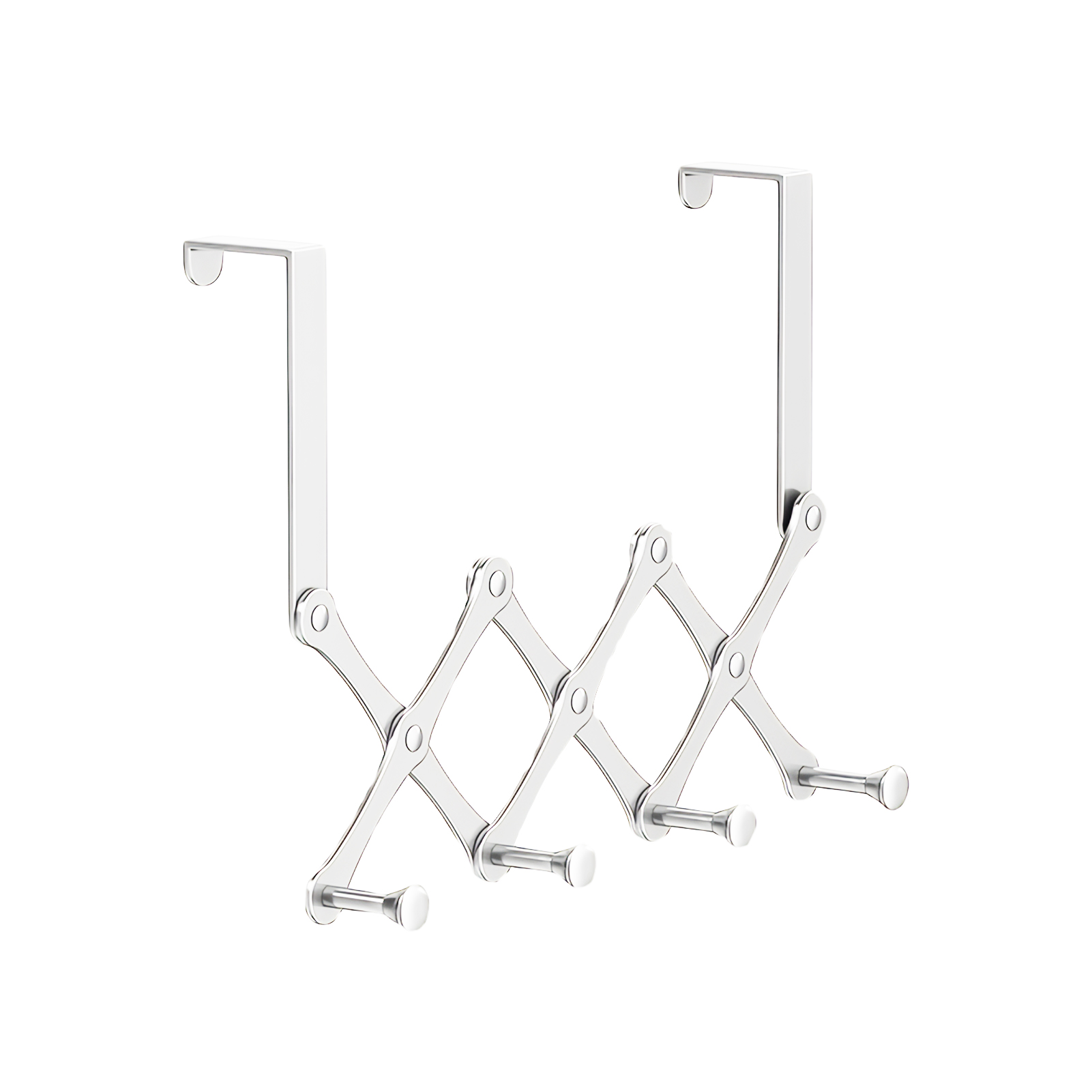 Hooks Over The Door 4/6Hooks Clothes Coat Hat Towel Hanger Home Bathroom Organizer Rack Kitchen Accessories Holder: light green
