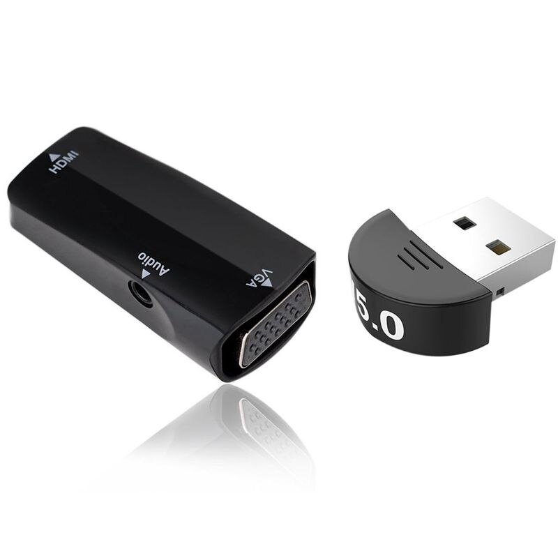 1Pcs Hdmi Female, Pc Vga, power Gratis Ondersteuning Raspberry Pie & 1Pcs Usb Bluetooth Adapter Ontvanger V5.0 Voor Ps4