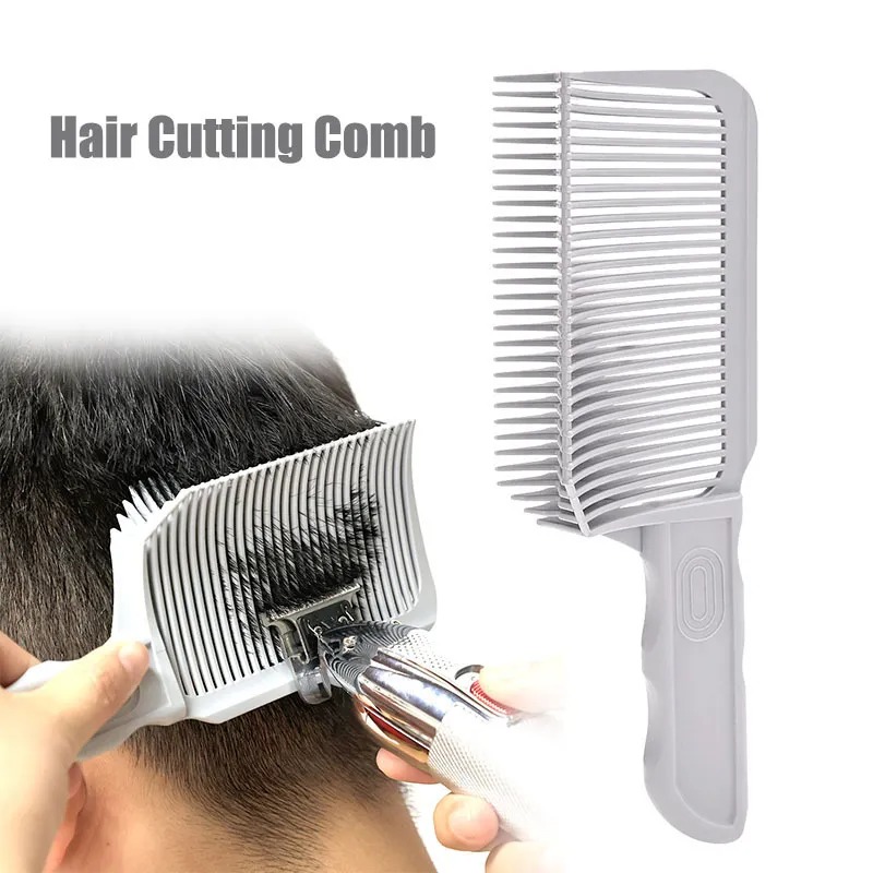 Peine para decolorar, cortadora de peluquero , mezcla de peine para cortar cabello con parte superior plana para hombres, cepillo para decolorar resistente al calor