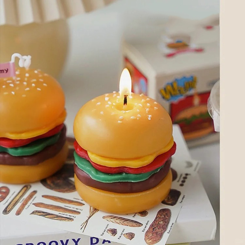 Hamburger bilden Silikon bilden, Keks Schokolade zurück kuchen Werkzeuge kreative Hamburger Kerzen formen freundlicher handgemachte Spielzeug bilden