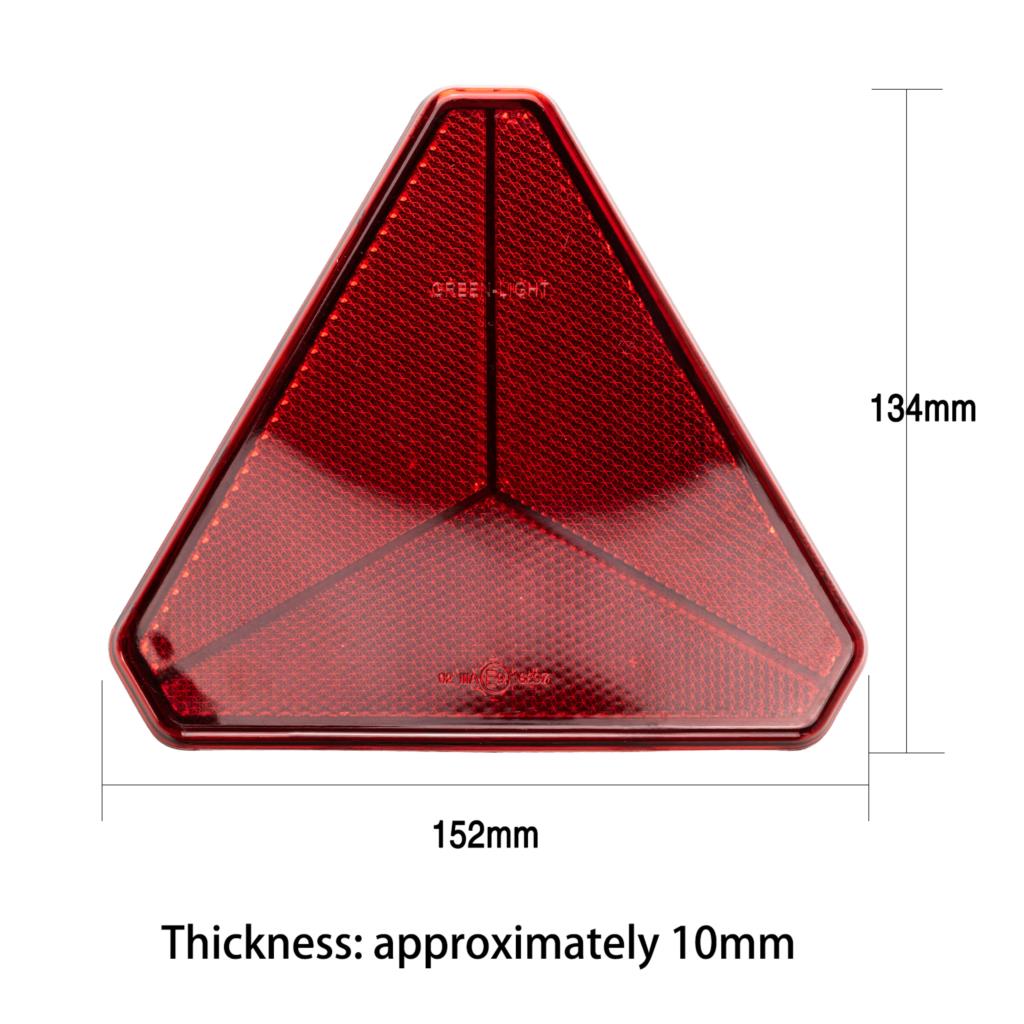 2Pc Triangle Reflector Safety Alert Sign Strip Reflective Red Stickers Universal Camper Lorry Caravan Truck Trailer Bus
