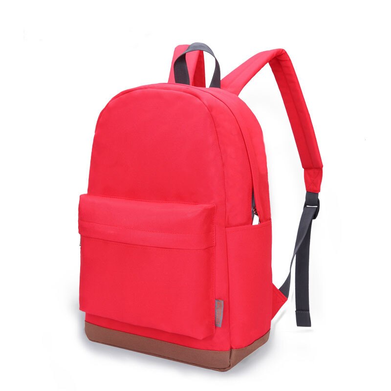 Men Male Canvas Backpack Gray Casual Rucksacks 15inch Laptop Backpacks College Student School Bag Backpack Women Bag: Red