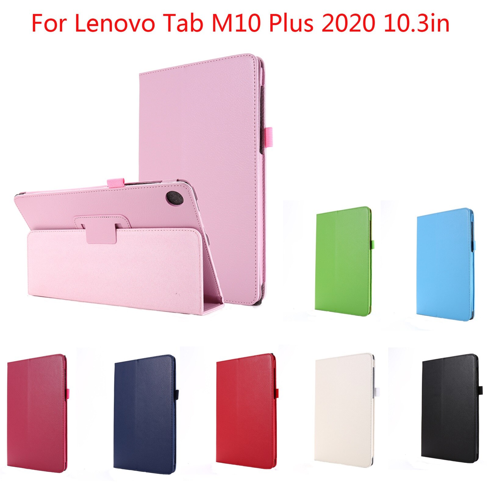 for Lenovo Tab M10 FHD Plus Tablet Case for 10.3Inch TB-X606F Tablet PC Folding Folio Case Protective Cover Protetor Stand