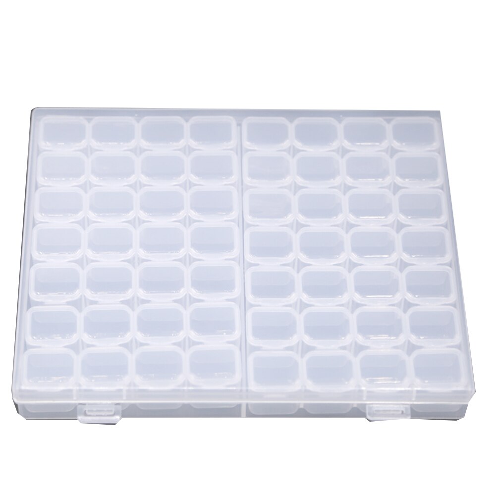 Boîte de rangement vide 56 grilles, fentes séparées, grilles transparentes Nail Art strass outils bijoux perles affichage organisateur