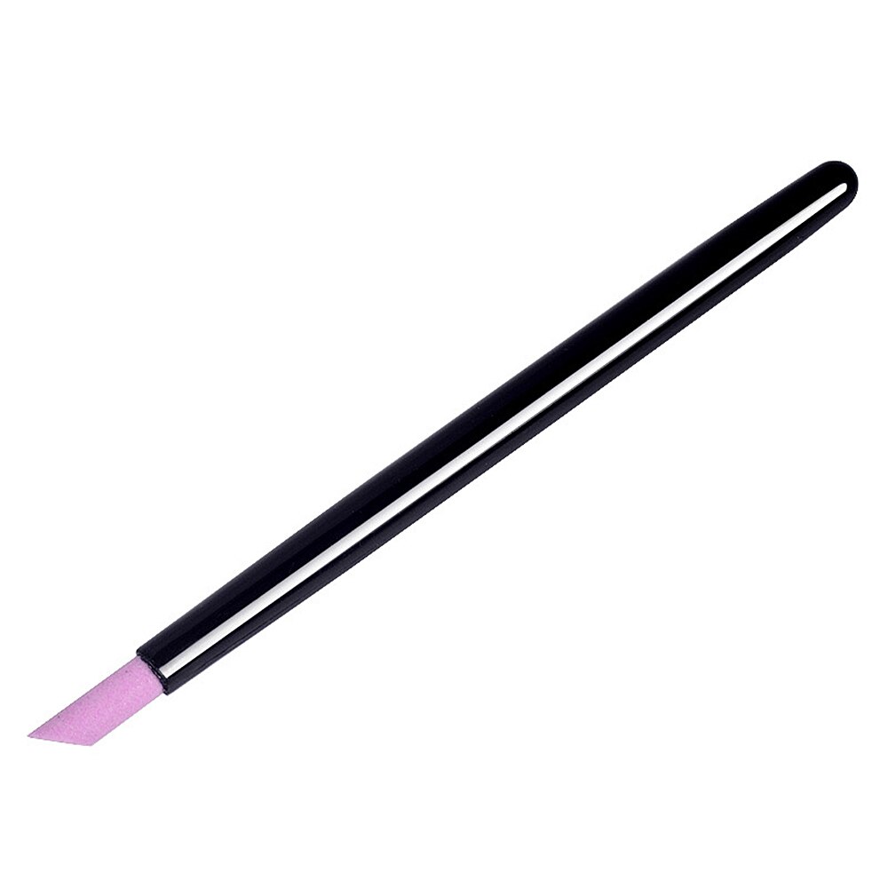 Limas de uñas para hombre y mujer, bolígrafo de pulido para manicura, removedor de piel muerta, color blanco y negro, TSLM1: 01  black