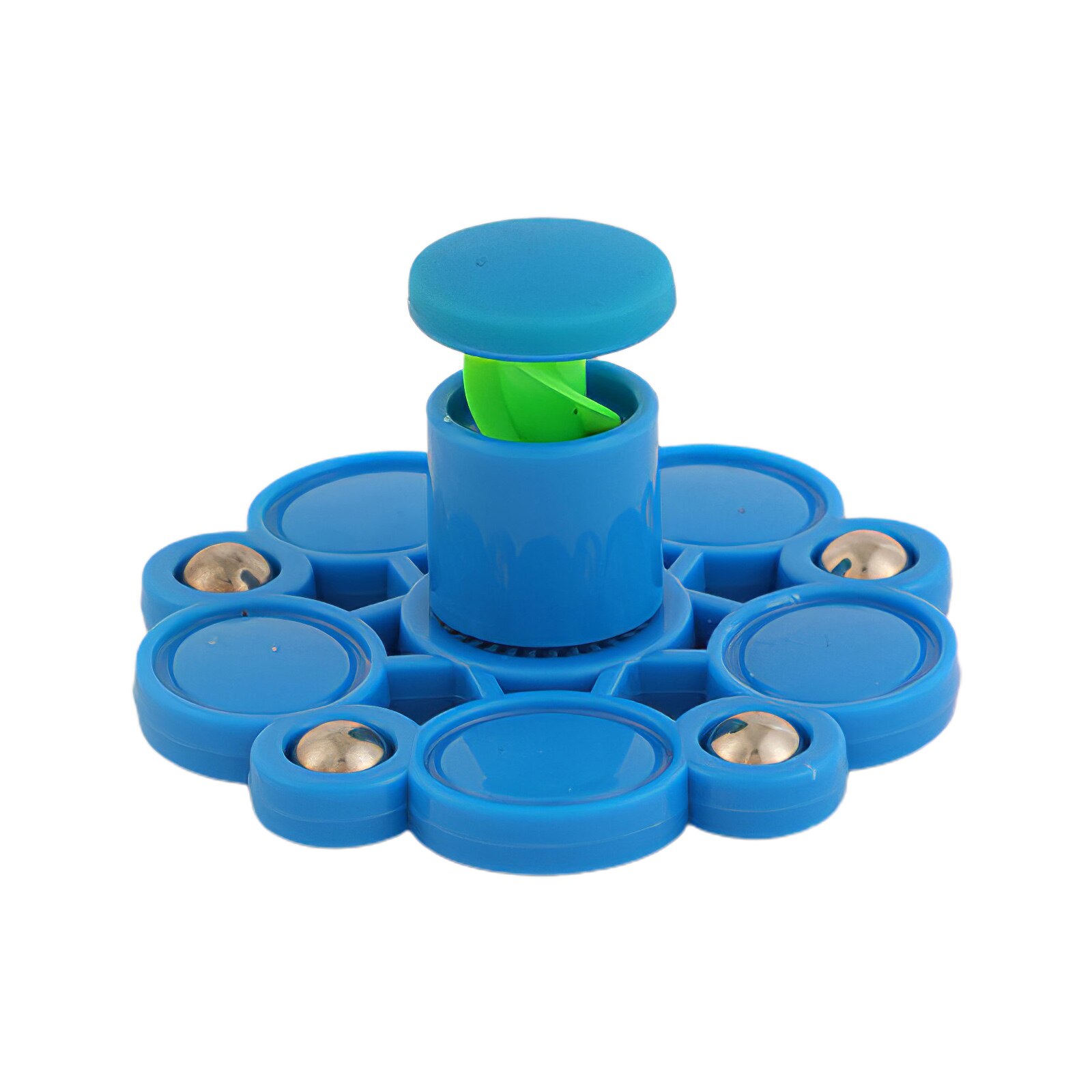 Giroscopio kinético para aliviar el estrés para niños, juguete giratorio de plástico duradero, juguete para aliviar el estrés: Azul
