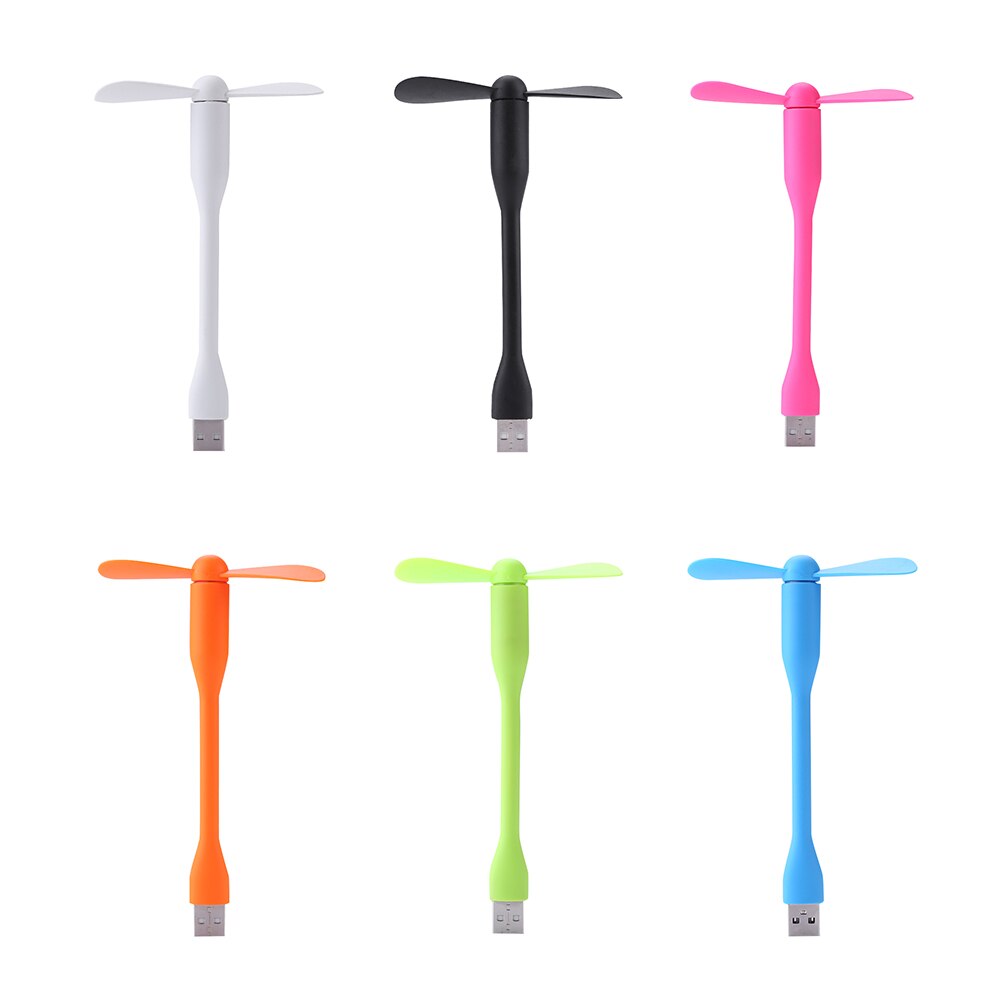 Mini Flexible Bendable USB Fan for Power Bank Laptop PC AC Charger Portable Hand Fan Computer Summer Gadget