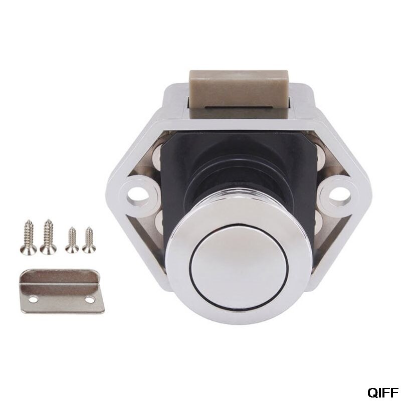 Diameter 20mm Camper Car Push Lock RV Caravan Boat Drawer Latch Button Locks For Furniture Hardware: 7HH801737-CH