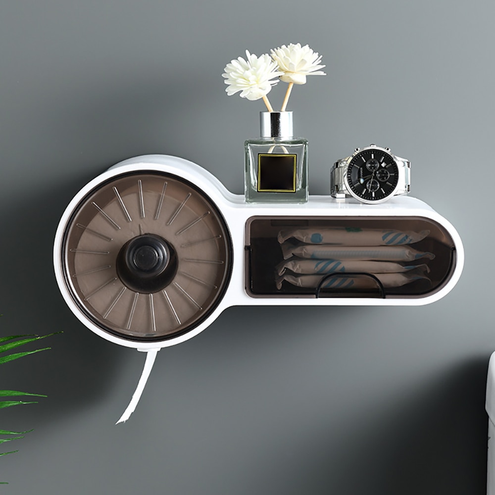 Toilet Paper Holder Waterproof Wall Mounted Toilet Paper Tray Roll Paper Tube Storage Box Tray Tissue Box Shelf Bathroom Product