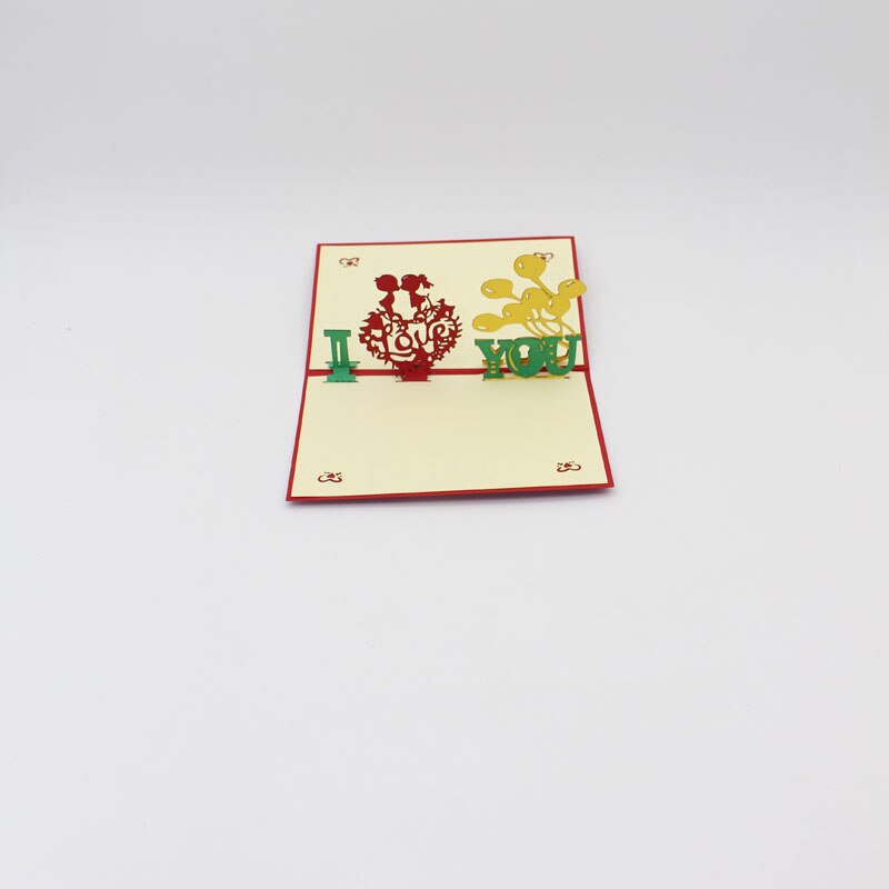 3D Handmade Letter I LOVE YOU Girl Boy Propose Paper Greeting Cards with Envelope Valentine&#39;s Day Anniversary