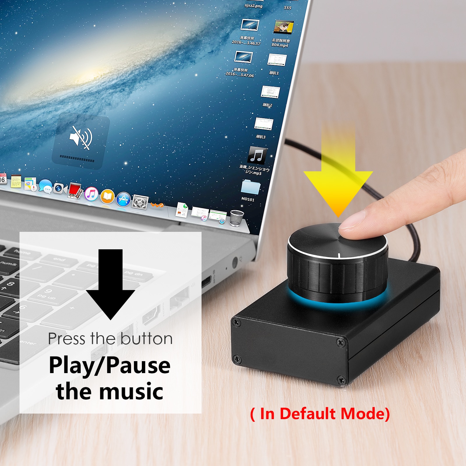 Douk Audio Mini Usb Volume Controller Voor Computer Speaker Een Sleutel Mute Lossless Audio Control Knop