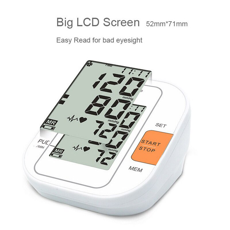 Fresh Fab Finds Blood Pressure Monitor Wrist Digital High Blood Pressure Cuff Heartbeat Tester w/ 60 Reading Memory 1.8 Inches LCD Screen Storage Box main image 0