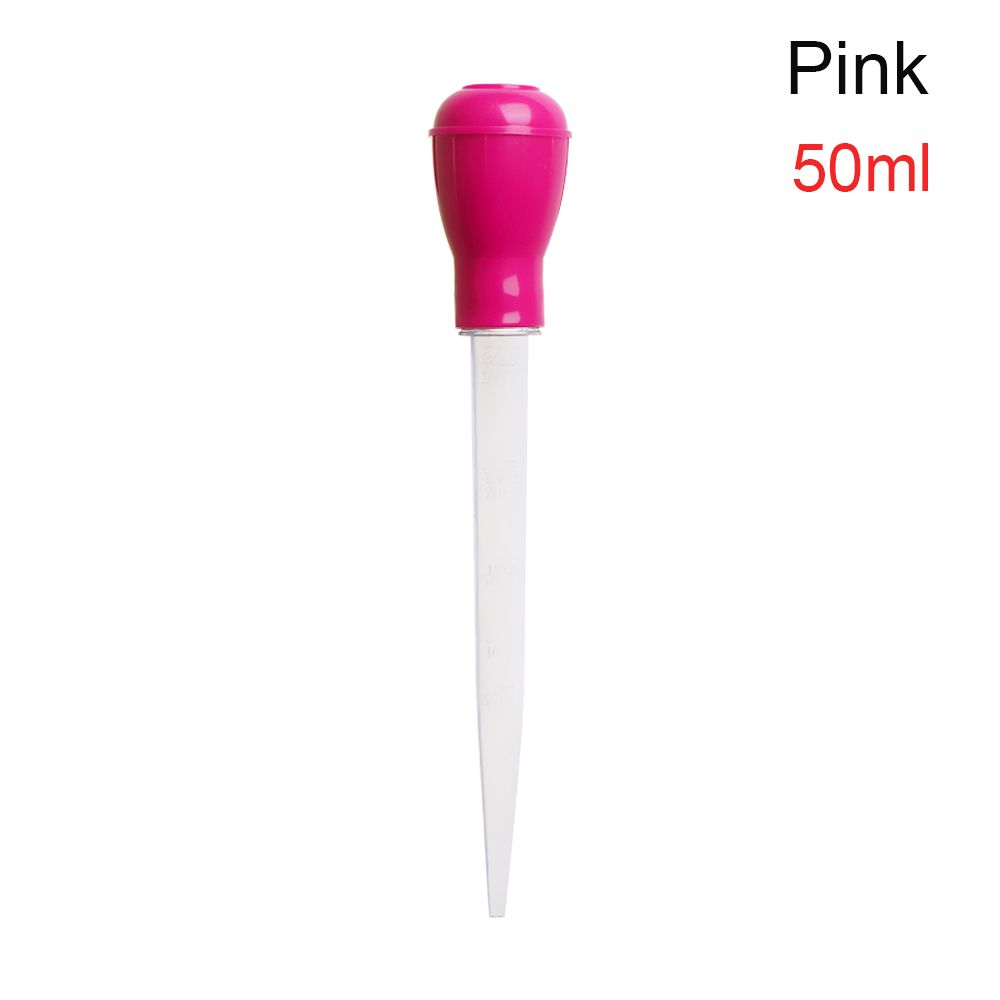 30/50Ml Pipet Druppelaar Aquarium Sifon Pomp Water Changer Aquarium Cleaning Afval Remover Water Wisselaar Draagbare Bbq levert: pink / 30ML