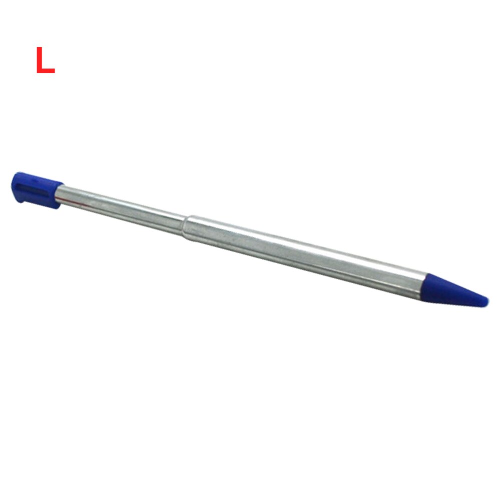 Práctica pluma Stylus portátil Escritura de Metal Durable extensible piezas de repuesto consola de juegos asistente para L I DS XL: Blue L