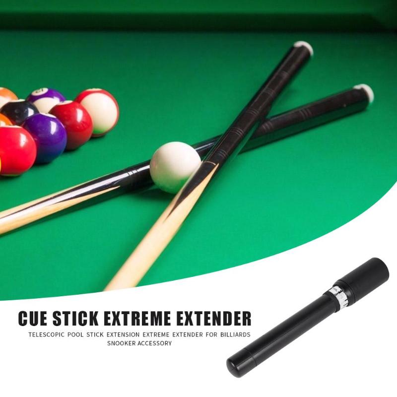 Teleskopisk pool cue stick förlängning extrem extender för biljard snooker förlängningstillbehör full grepp pool cue förlängning