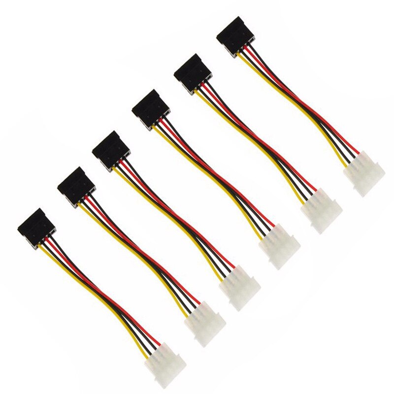 10 Pezzi Adattatore Di Alimentazione Da IDE Molex 4 Pin Maschio A SATA 15 Pin Femmina - Cavo Per HDD (15cm) - Foto 2