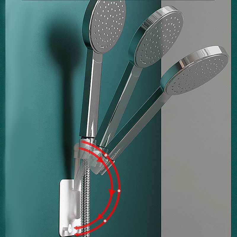 Hole free shower rack 360 ° rotatable angle adjustable shower rack with double hooks shower hooks bathroom suction rack shelves