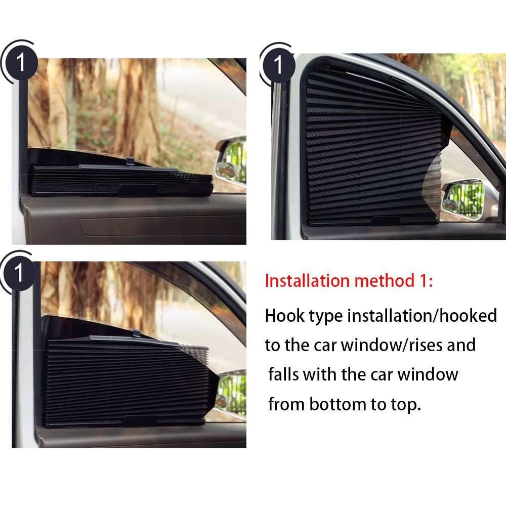 Parasol retráctil Universal para ventana lateral de coche, persiana enrollable de malla, cortina de protección UV de verano, accesorios para camiones