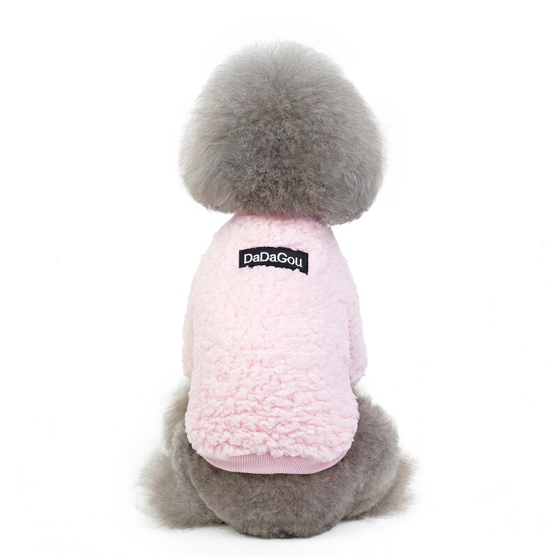 Hunddräkt små hundar vinterkatter hund chihuahua tröja kläder för hundar varma fleecetillbehör små husdjurskläder: Rosa / Xl