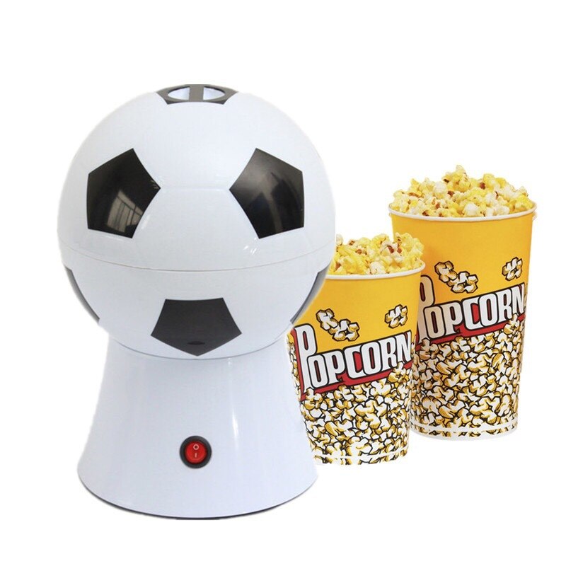 220V Football Popcorn Machine Mini Household Automatic Air DIY Popcorn Maker Machine Small Puffing Machine