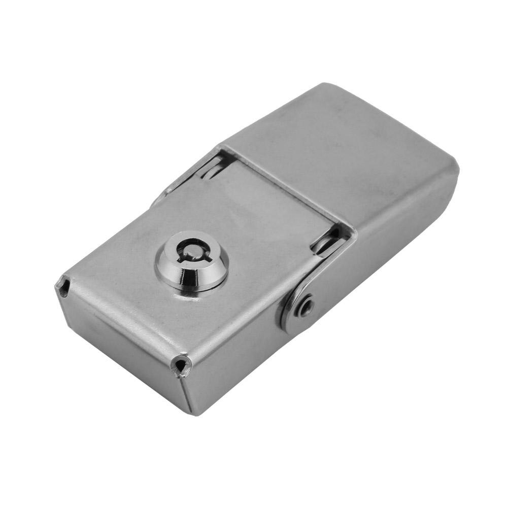 Stainless Steel Concealed Toggle Latch Safety Catch Key Lock Hasp Spring Loaded Hardware Tools .