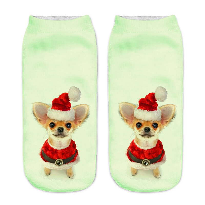 SLMVIAN 3D Printed Chihuahua Dog Puppy Women Socks Cute Low Cut Ankle Sock Multiple Colors Style CN005: 6