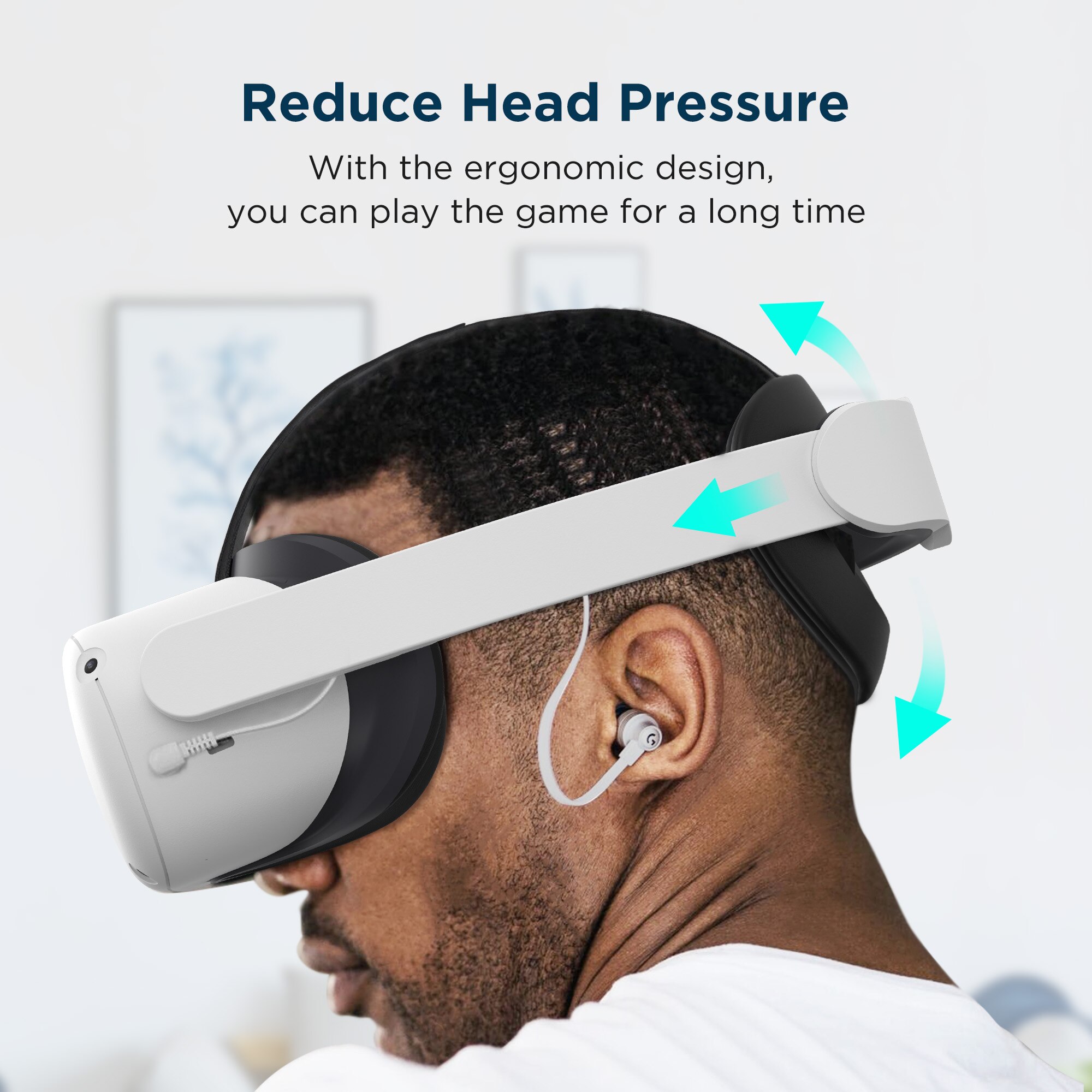 KIWI For Oculus Quest 2 Elite Strap Foam Pad For VR Headband PU leather Comfort Pad Enhanced Support &amp;Comfort