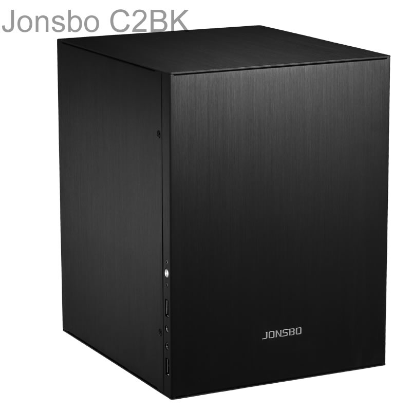 Jonsbo C2-Mini PC de bureau, boîtier de HTPC, en alliage d'aluminium, USB 3.0, noir ou rouge, offre spéciale: Black