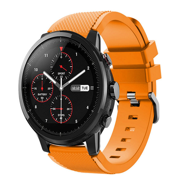 22mm Morbido Gel di Silice Sport Watch Band Strap Per Huami Amazfit Stratos Astuto Della Vigilanza per Amazfit Ritmo Stratos 2/ 2 s Cinghie Braccialetto: Arancione