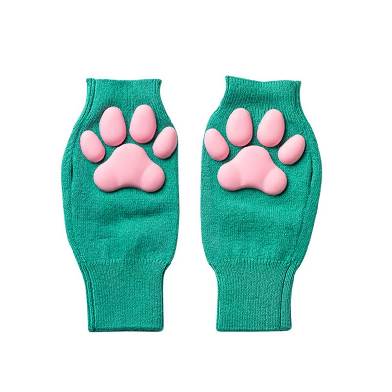 Guantes de silicona 3D con forma de Pata de Gato para mujer, guantes sin dedos, para Cosplay, Navidad y Halloween: 016