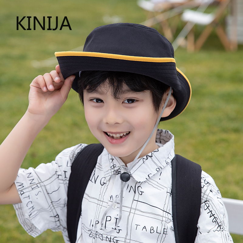 Zomer Katoen Jongen Emmer Hoed Kinderen Solid Plain Panama Unisex Strand Meisjes Zon Hoeden Snoep Kleur Cap Uv-bescherming Kids motorkap