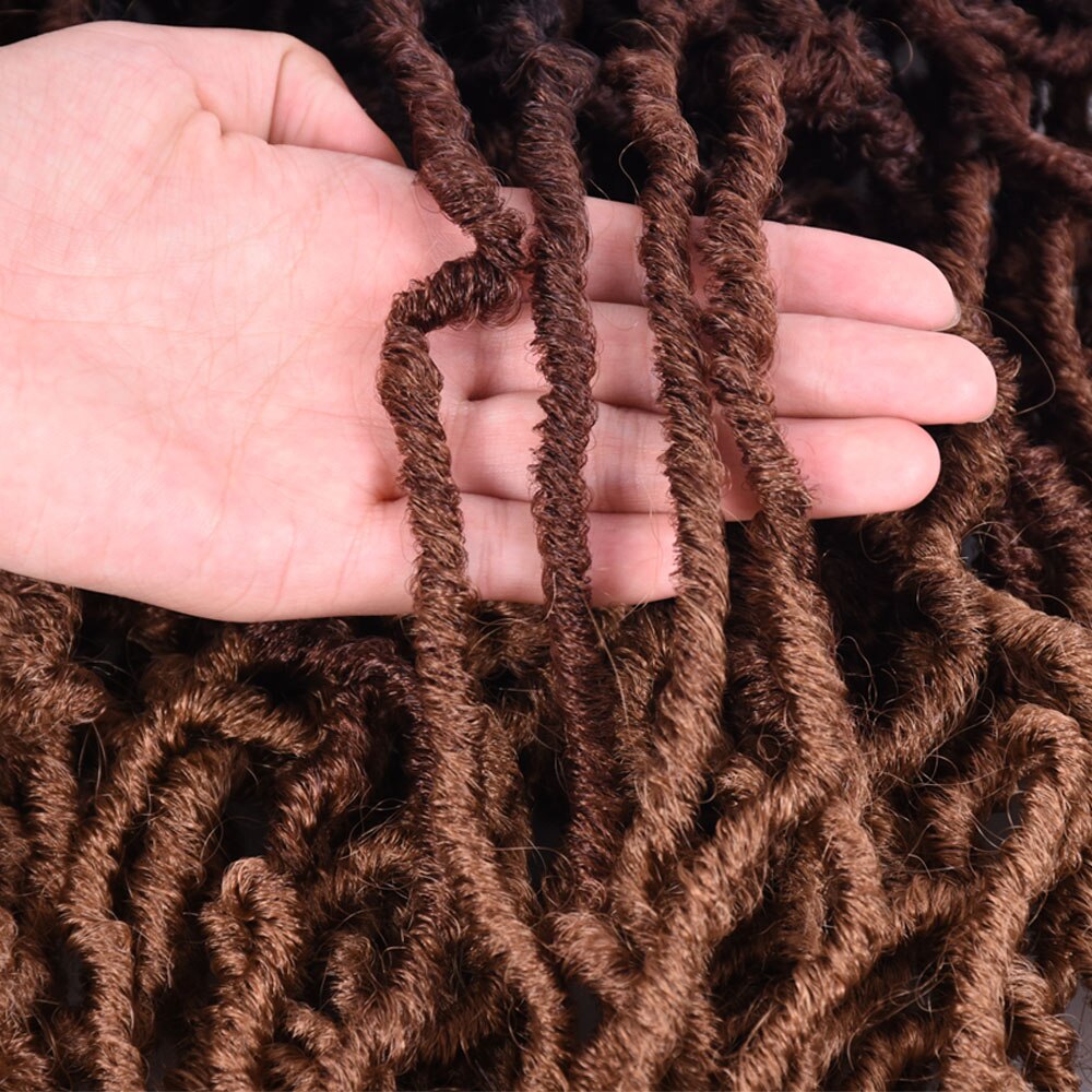 Bobbi Boss Nu Locs cheveux au Crochet 18 pouces synthétique Ombre tressage cheveux pour les femmes noires déesse Faux Locs tresse Extension de cheveux