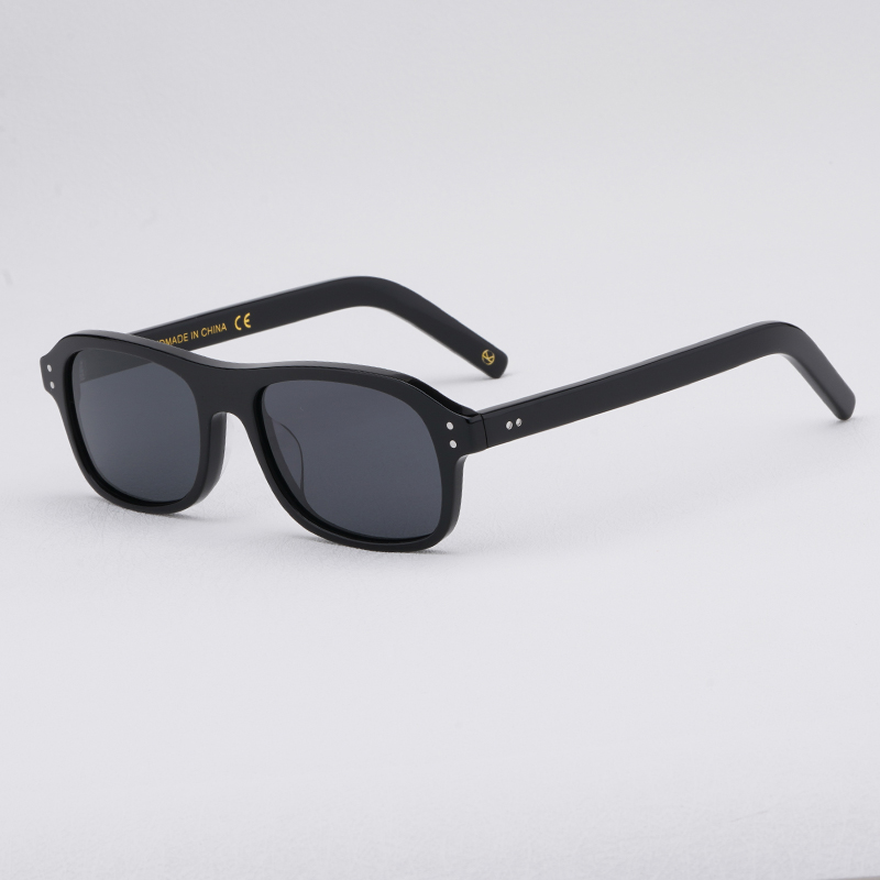 Hochwertiges Kingsman-Brillengestell mit etui, handgefertigte retro-Acetat-Retangle-Brille für Herren, Kingsman-Brille: verrotten