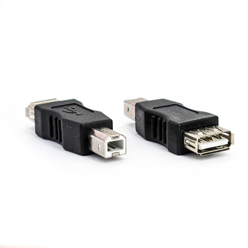 2.0 usb hun af/bm a hun til b han stik pc telefon computer printer port han adapter mini sort