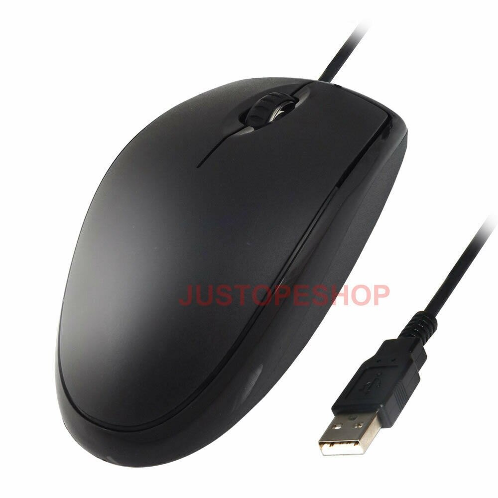 COMFORT WIRED USB OPTICAL MOUSE LED FOR PC LAPTOP COMPUTER SCROLL WHEEL BLACK UK
