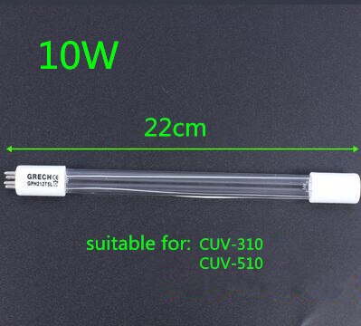 UV Quarz Aquarien Sterilisator Ersetzen Licht Rohr SUNSUN, Grech HW, JUP, CUV, CPF, TASSE Lampe Fisch Panzer Entkeimungslampe: 10w G10q 22cm