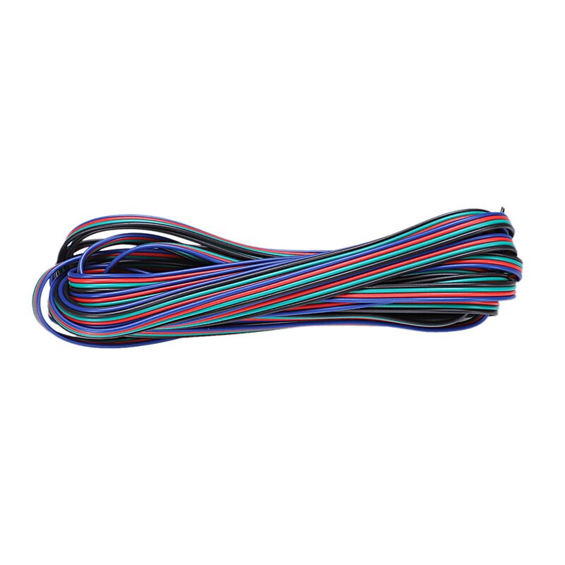 ! 5M 4-Pin Rgb Led Extension Wire Connector Kabel Snoer Voor 3528 5050 Rgb Strip (Kleur: blauw)