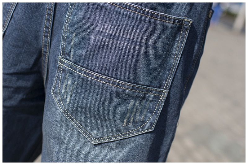 Japanske herrer hip hop baggy jeans til mænd med brede ben skateboardbukser plus størrelse 46 forår efterår løs fit blå jeans lange