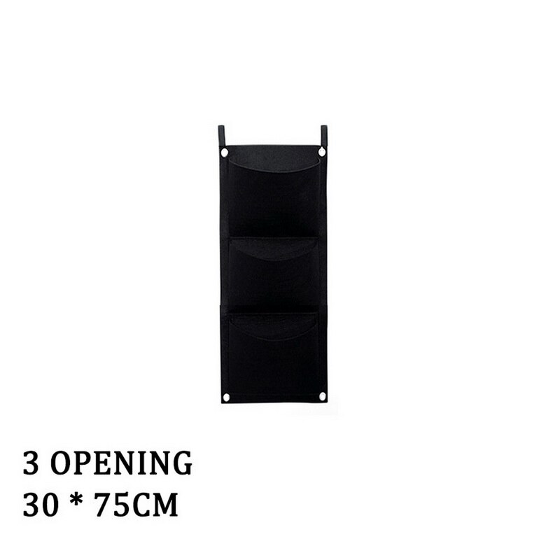 Garden Wall Hanging Planting Bags Green Plant Grow Planter Vertical vegetable Garden Decoration Supplies Plants Bags: black 30x75cm 3bags
