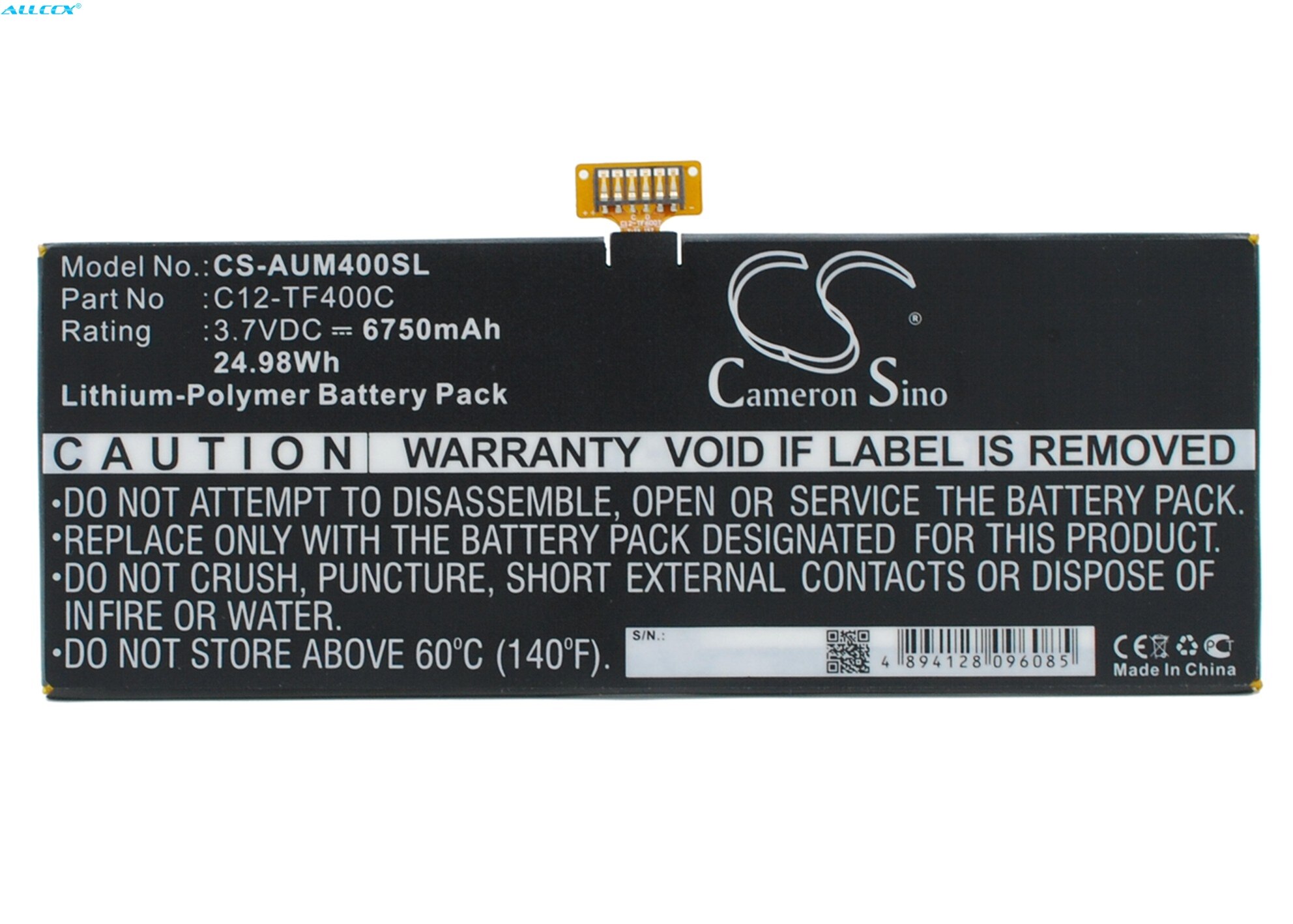 Cameron Sino 6750mAh Batterie für Asus Transformator Pad TF303CL, TF303CL 1D, TF303CL 1G, TF502T 1B, TF600, TF600T-1B016R, TF600T-1B017R