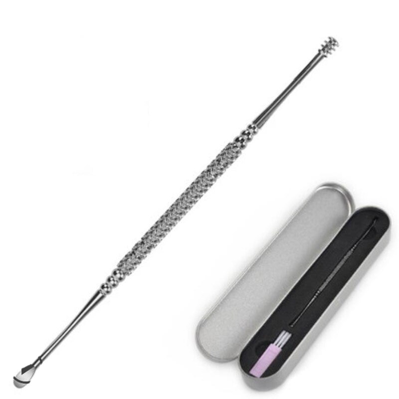 Hanriver Graven Oorsmeer Lepel Graven Oor Apparaat Nemen Oor Kit Pick Knop Oorsmeer Pincet: Zilver