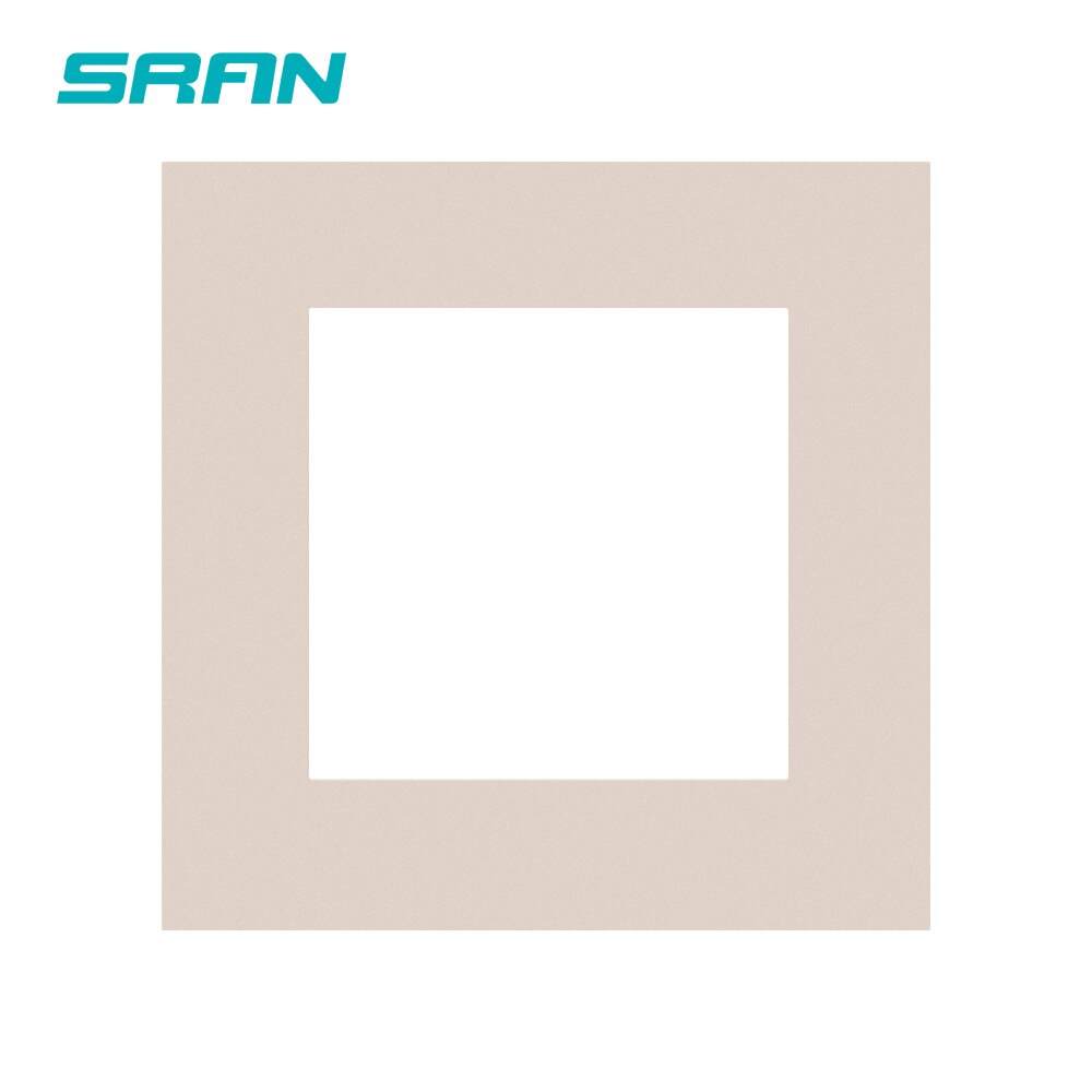 SRAN Blank panel with Installing iron plate 86mm*86mm white/black/gold PC panel switch socket
