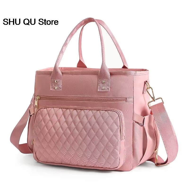 Large Capacity Travel Picnic Handheld Storage Bag Waterproof Leaky Proof Wear Resistant Crossbody Multi Functional Mommy Bag﻿