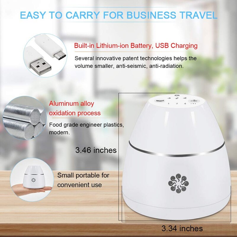AFBC Ätherisches Öl Aroma Diffusor Vernebler mit USB Aufladbare Batterie, Tragbare für Haus, Büro, Reise UNS Stecker