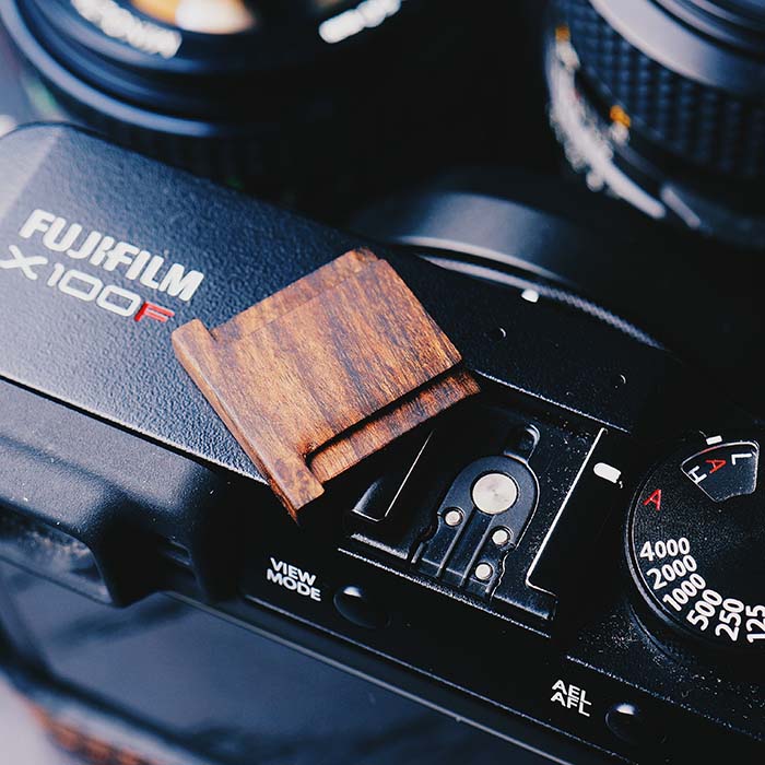 Wooden Wood Shoe Cover Protector For FUJI XE4 XS10 XT4 XT30 XT20 XPRO: Ebony